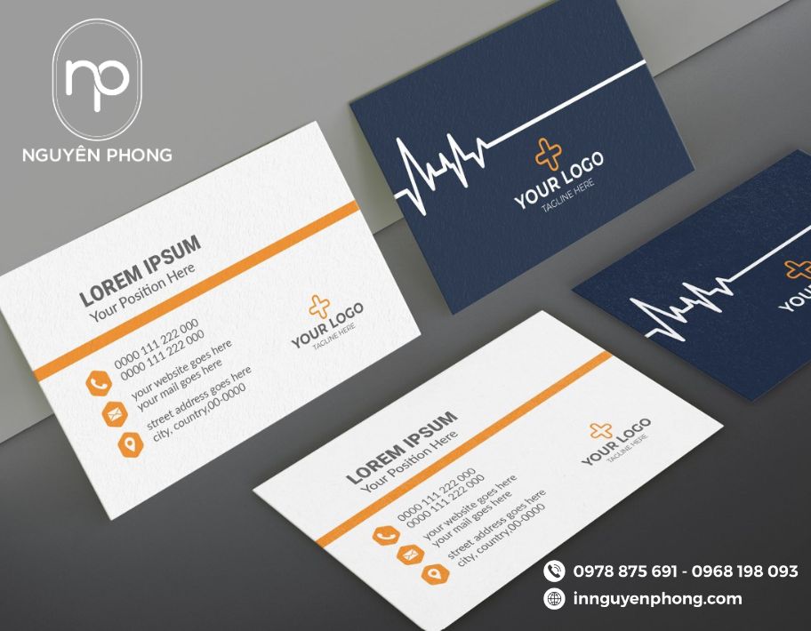 Mẫu card visit bác sĩ in logo